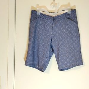 Preppy spandex polyester golfing type shorts.